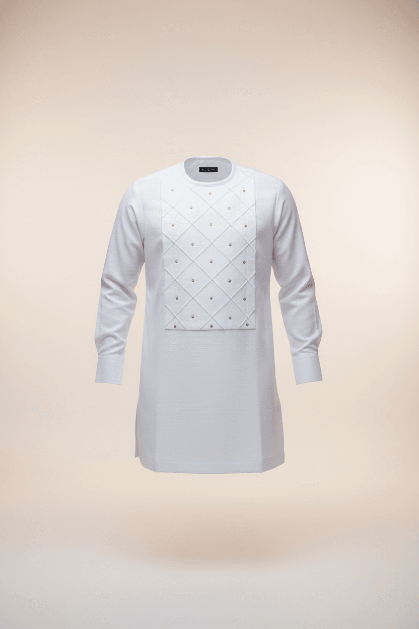 Light Grey Cotton Two-Piece Outfit