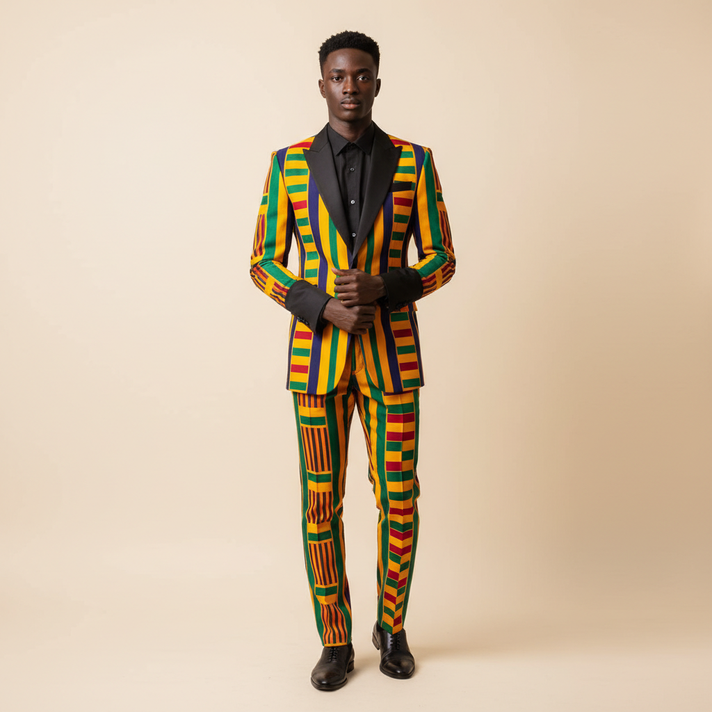 Hand-woven Kente blazer